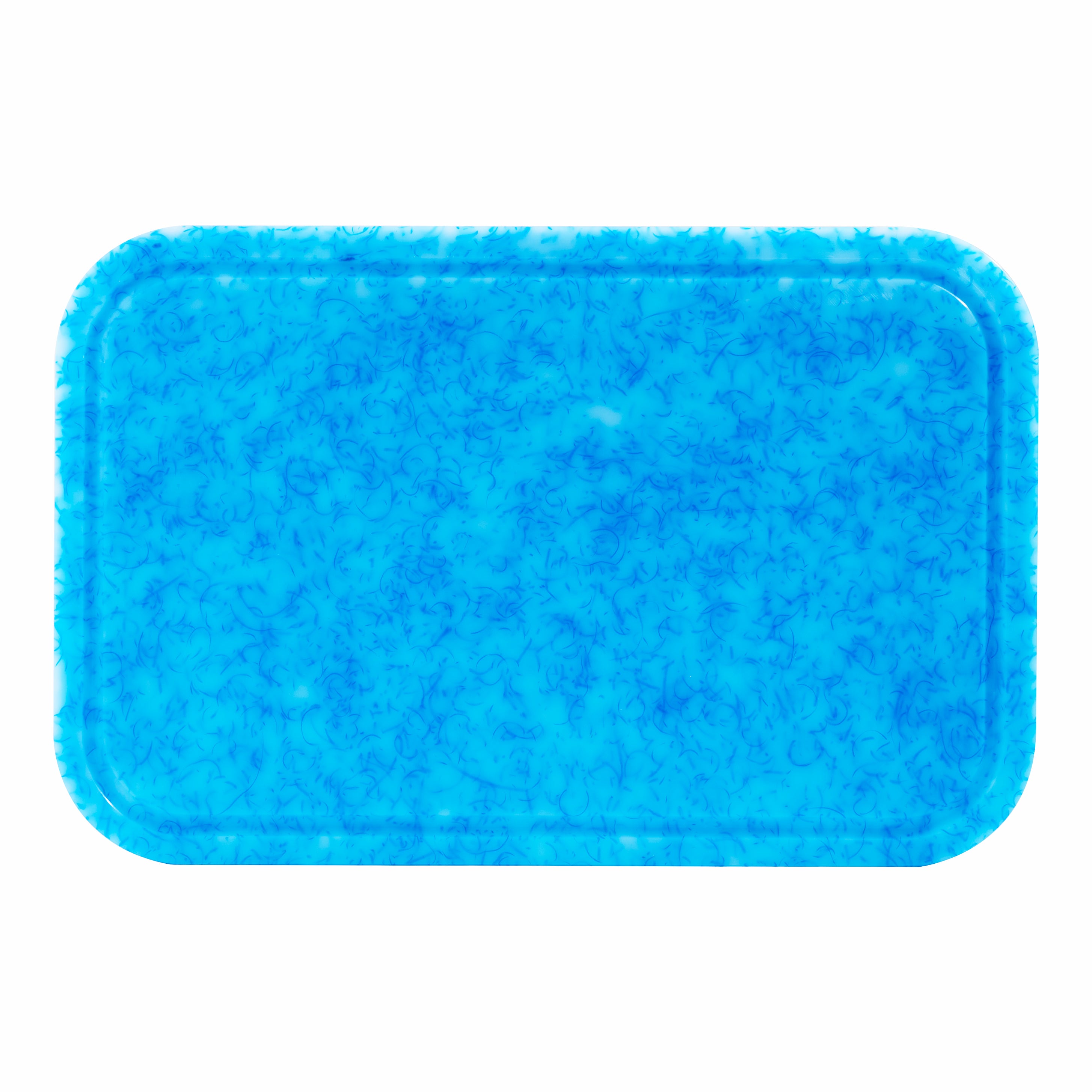 Ocean blue rounded rectangular cutting board made from recycled BPA-free plastic                                                                                    